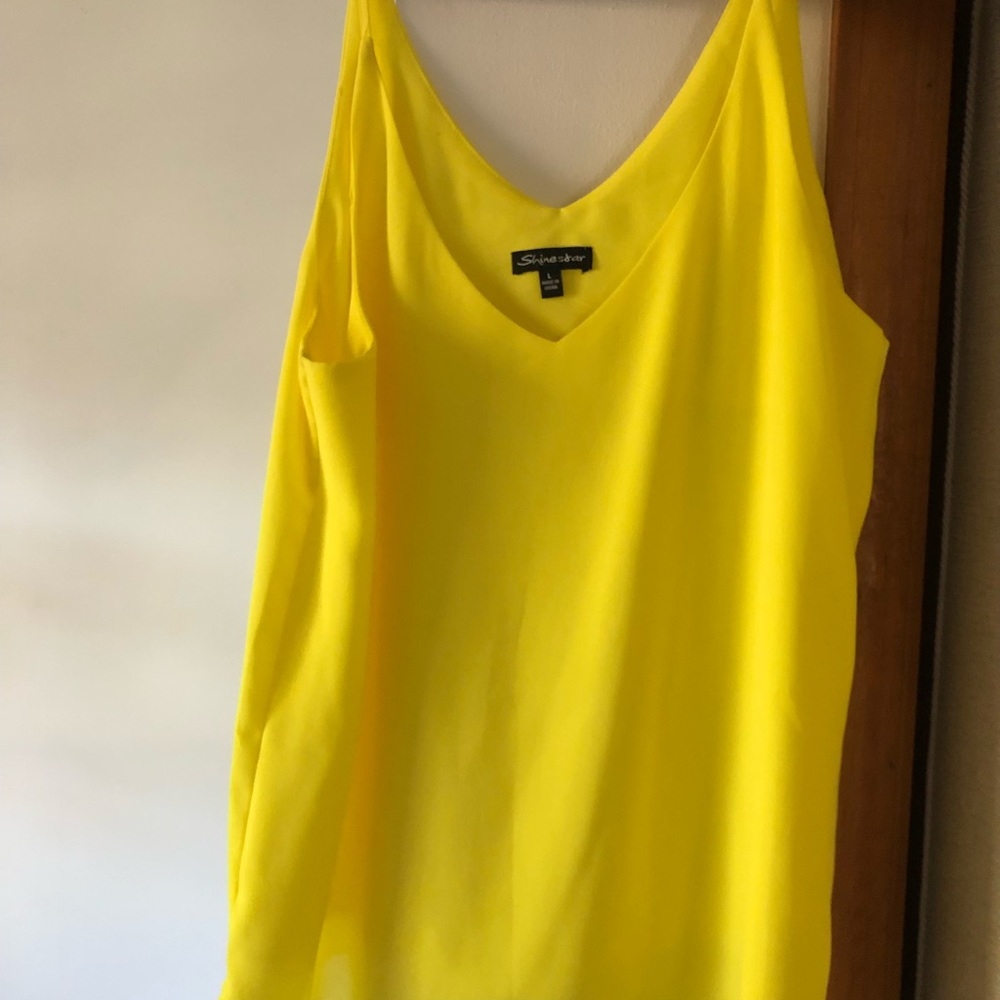 Yellow Spaghetti Strap Top